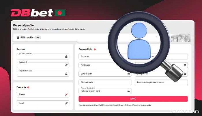 Advanced version of DBbet registration