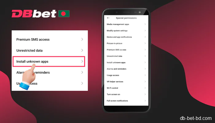 In the phone settings allow installation of applications from unknown sources, step 2