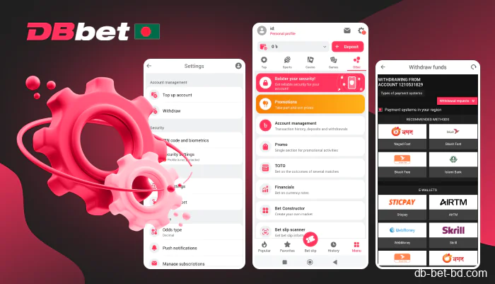 DBbet personal account overview